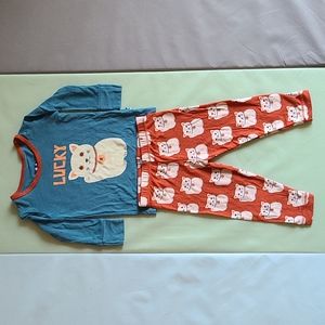 Kickee Pants 6-12mo Lucky Cat Pajama Set